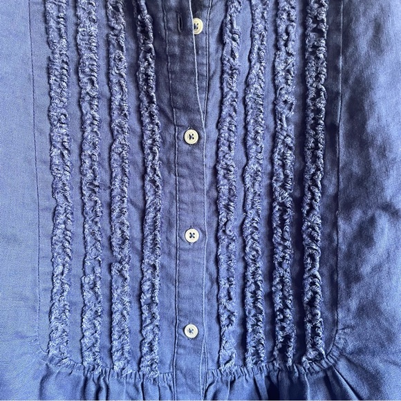 Boden Chambray Button-Up Tunic Shirt Dress 100% Linen - Picture 6 of 9